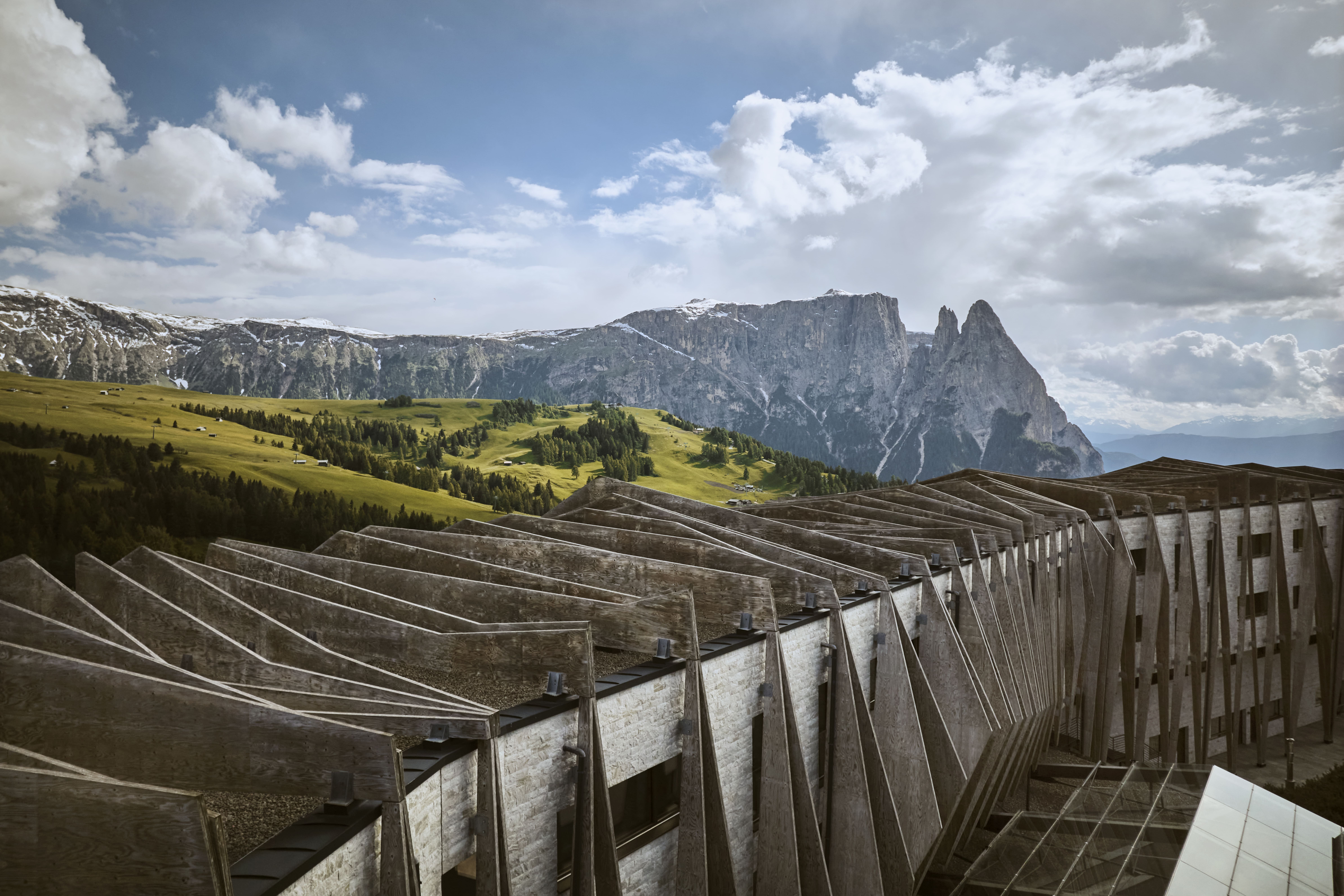 雪域建築的感官之境 - 岩木共構致敬雄偉山脈