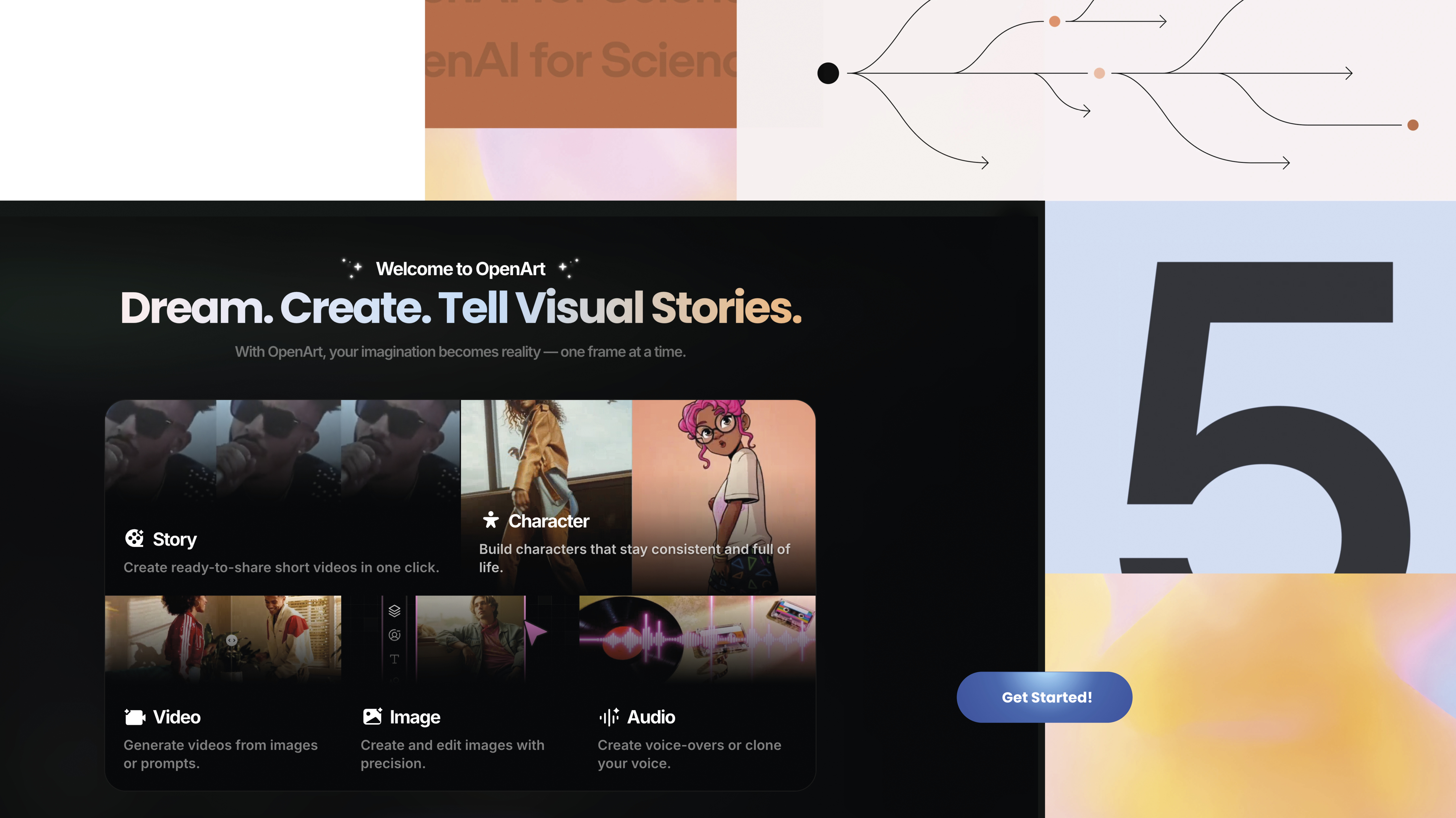 OpenAI 推出的生成式技術從語言擴展至影像、聲音與多模態應用，開啟全新的創作與敘事方式，AI 成為人人可運用的工具。