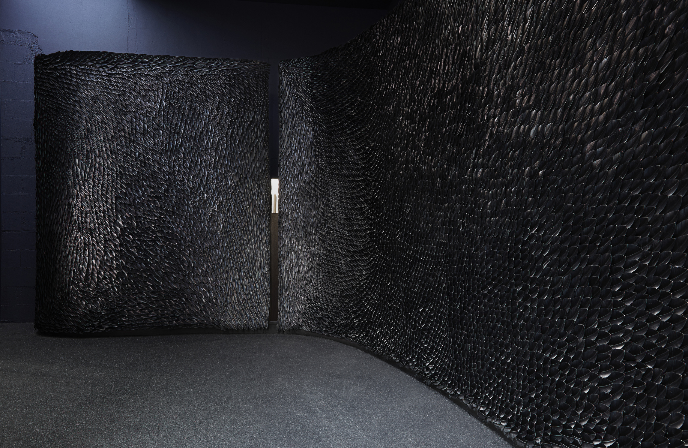 2018 年在巴黎東京宮（ Palais de Tokyo ）展出的面積達 20 平方公尺，由超過 12,000 根手工切割的火雞羽毛組成，以印度墨水逐一染色，再黏貼定位。整件作品耗費 1,000 小時，由 12 人團隊在 15 天內完成。